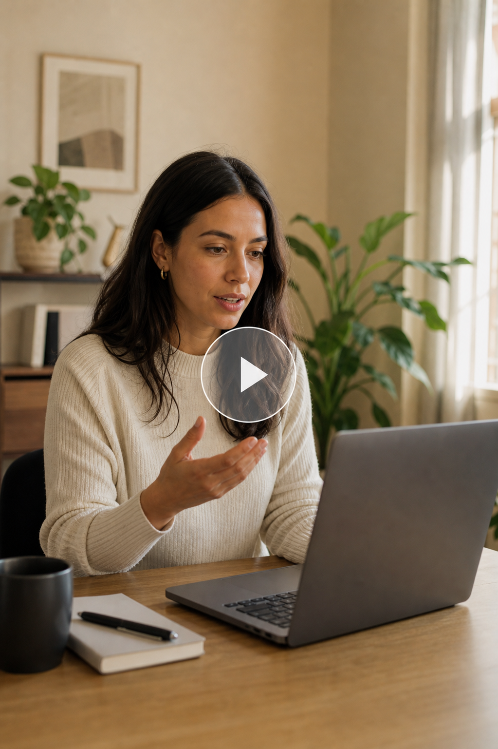 Candidate joining a remote Hure interview from a laptop